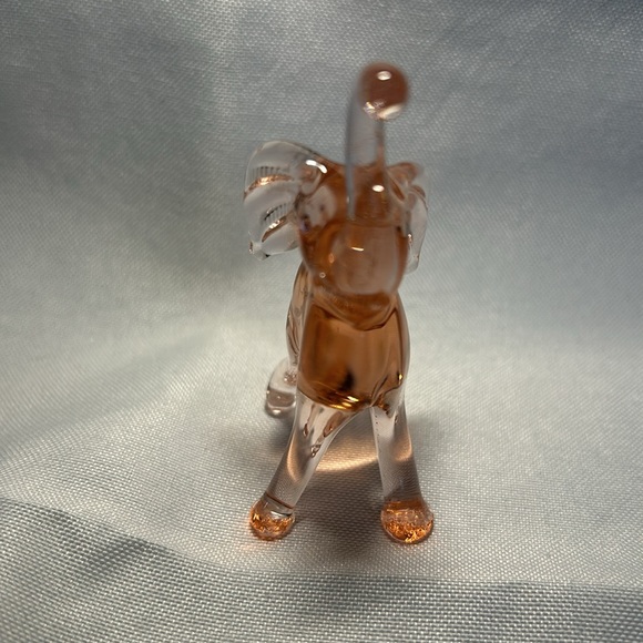 Hand Blown Pink Glass Elephant - Picture 3 of 11